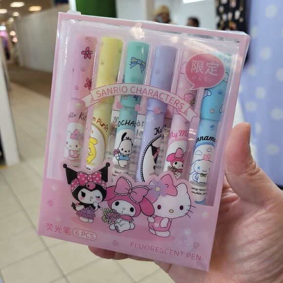 Brand New Set of 6 Sanrio Highlighters Pen - Picture 2 of 4
